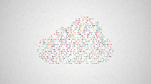 Konsept illüstrasyon mod sembollerin kümelerinden bulut — Stok fotoğraf