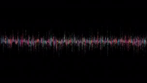 Visualización de la onda de audio — Vídeo de stock