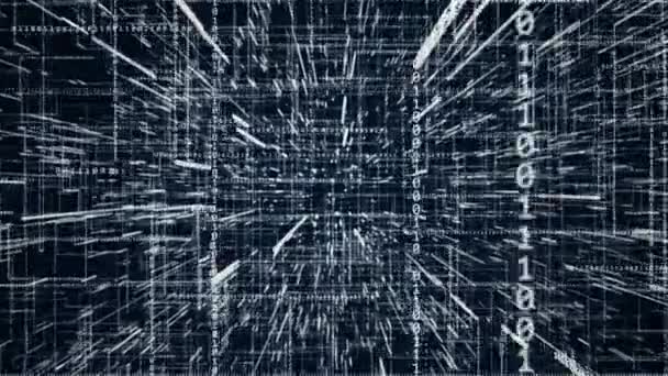 Digitala binära koden bakgrund — Stockvideo