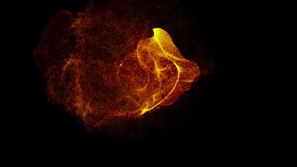 Kalp şeklin çevresinde parçacıkları ile patlama — Stok video