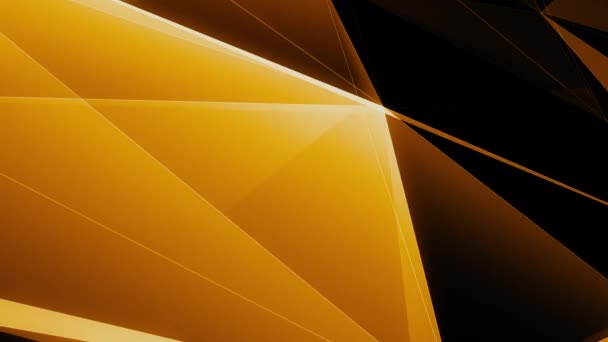 黄金の幾何学的抽象、豪華な背景 — ストック動画