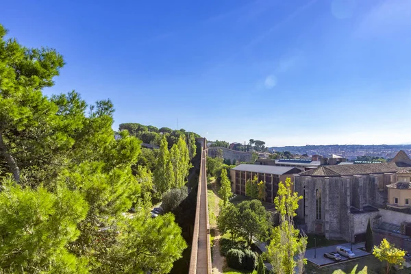 Girona City Walls, Girona nevezetességei — Stock Fotó