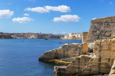 Valletta antik surları, büyük liman Malta