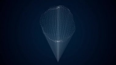 Geometrik animasyon soyut bilgisayar oluşturulan