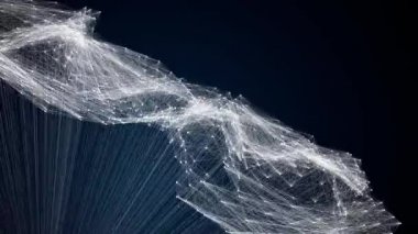 Parlayan uçları olan çizgilerin animasyon taşıması ile soyut arka plan