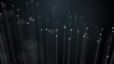 Parlayan uçları olan çizgilerin animasyon taşıması ile soyut arka plan