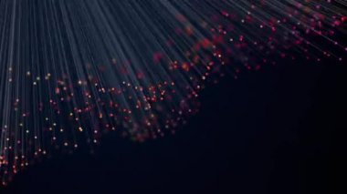 Parlayan uçları olan çizgilerin animasyon taşıması ile soyut arka plan