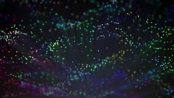 Abstrakter Hintergrund mit Animation, die Linien mit leuchtenden Enden bewegt — Stockvideo