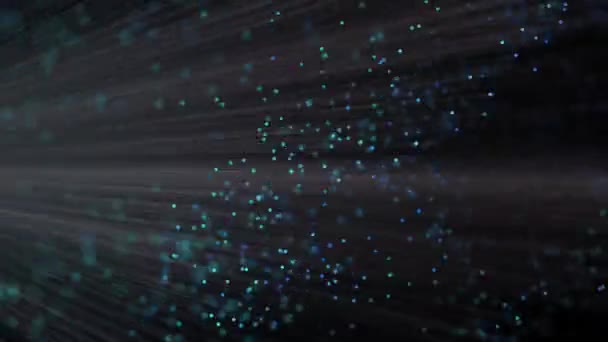Абстрактный фон с анимацией движущихся линий с светящимися концами — стоковое видео