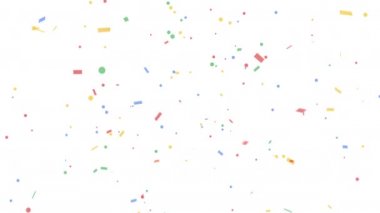 Beyaz arka planlar üzerinde renkli konfeti parti popper patlamalar