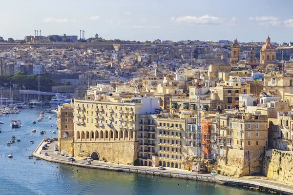 Мальта, вид Сенглеи с Валье — стоковое фото