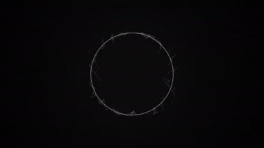 Manyetik efektli soyut geometrik animasyon