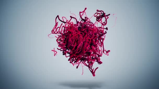 Creative colorful animation of beautiful particles with turbulence effect — Stock Video