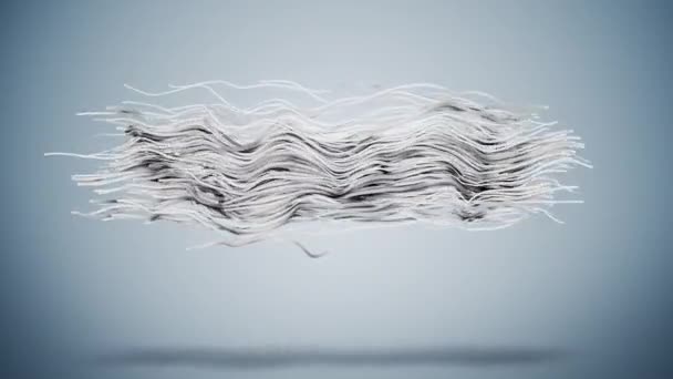 Творческая красочная анимация красивых частиц с эффектом турбулентности — стоковое видео