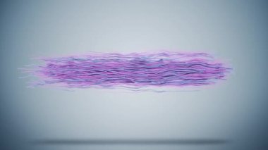 dalga ve türbülans etkisi olan parçacıklardan çizgilerin animasyonu