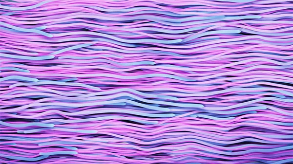 Абстрактный компьютер сгенерированный крупным планом из неоновых красочных волнистых линий — стоковое фото
