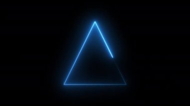 Neon işleme üçgen çubuğu yüklenirken soyut arkaplan