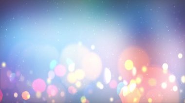 Bokeh ve kar yağışlı kış tatili animasyonu