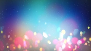 Bokeh ve kar yağışlı kış tatili animasyonu