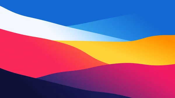 abstract wallpaper from wavy layers filled colorful gradient, 2D background illustration