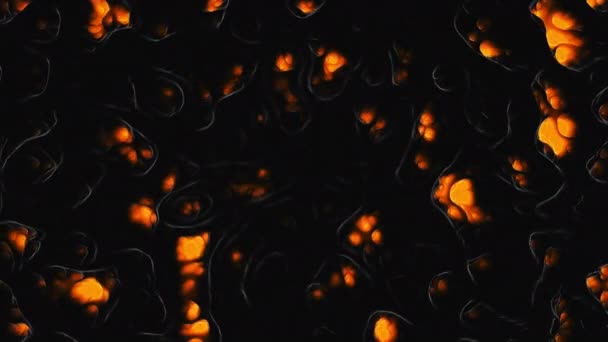 3D dynamische zwarte substantie, 4K abstracte achtergrond animatie — Stockvideo