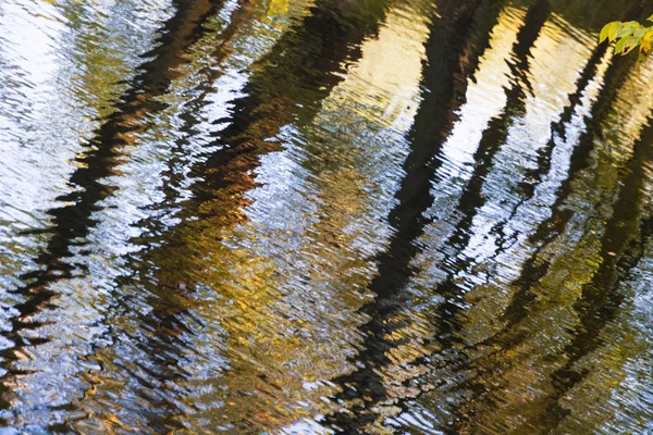 Abstraktní Pohled Jezero Parku Podzimní Krajina — Stock fotografie