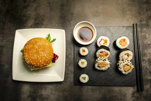 American Japanese Cuisine What Better — Stock Photo, Image