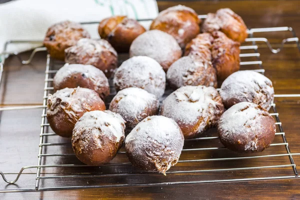 Donuts Caseros Sobre Mesa Madera —  Fotos de Stock