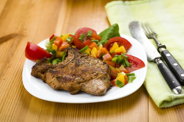 Roasted pork chop — Stock Photo, Image