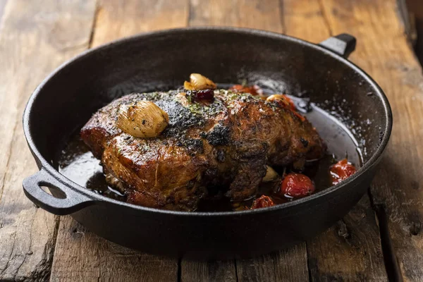 Homemade ham baked in herbs — Stock Photo, Image