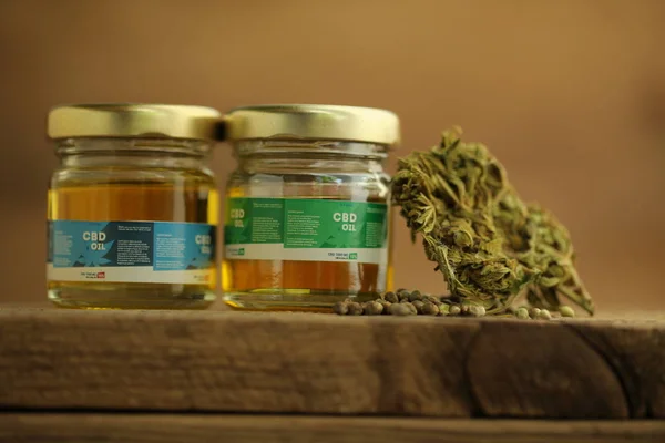 Cannabis Olie Cbd Hennep — Stockfoto