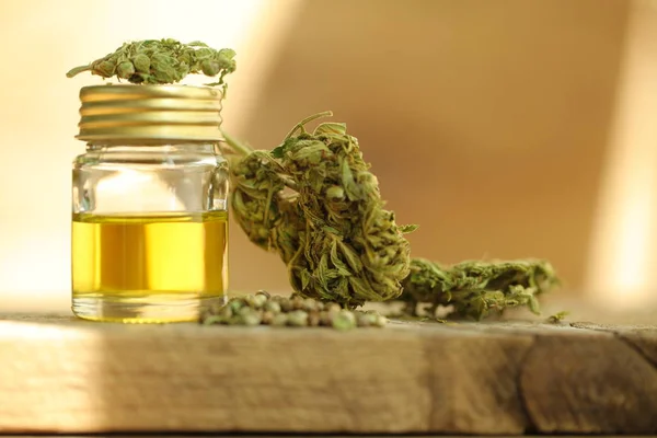 Aceite Cannabis Cbd Cáñamo — Foto de Stock