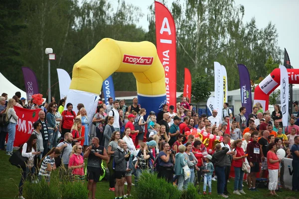 Belarús Minsk Julio 2018 Atletas Participantes Competiciones Natación Triatlón Minsk — Foto de Stock