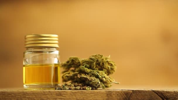 Aceite Producto Cannabis Cbd — Vídeo de stock