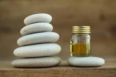 Aloe yağ spa terapi ahşap arka plan