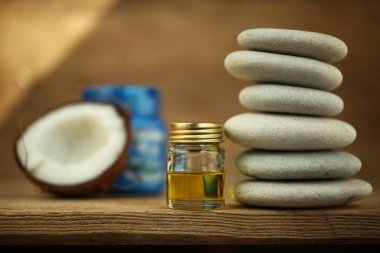 Hindistan cevizi yağı masaj çakıl mum