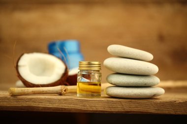 Hindistan cevizi yağı masaj çakıl mum