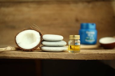 Hindistan cevizi yağı masaj çakıl mum