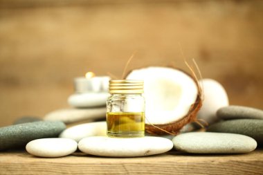 Hindistan cevizi yağı masaj çakıl mum