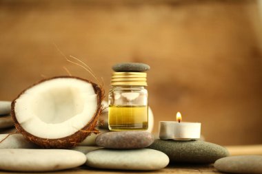 Hindistan cevizi yağı masaj çakıl mum