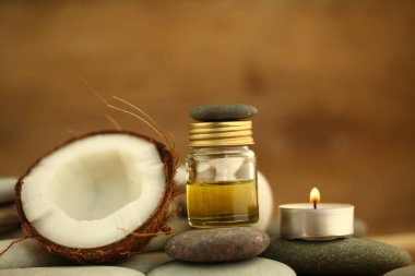 Hindistan cevizi yağı masaj çakıl mum