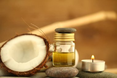 Hindistan cevizi yağı masaj çakıl mum