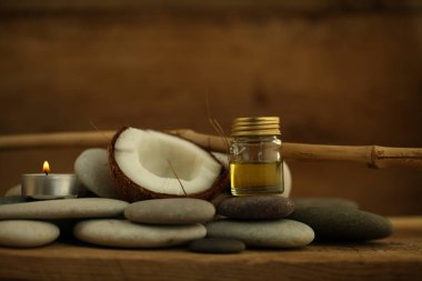 Hindistan cevizi yağı masaj çakıl mum