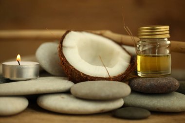 Hindistan cevizi yağı masaj çakıl mum