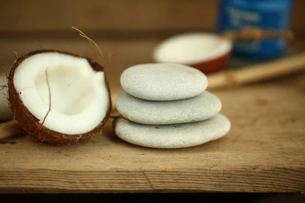 Kokosöl Für Massagekerzen — Stockfoto