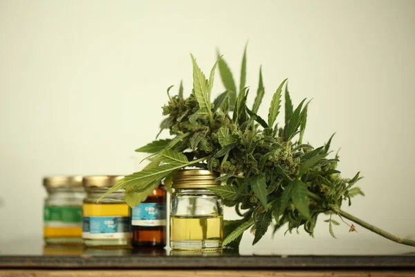 Marihuana Medicinal Aceite Cannabis Cbd — Foto de Stock