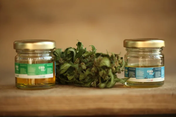 Marihuana Medicinal Aceite Cannabis Cbd — Foto de Stock