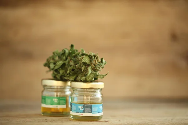 Marihuana Medicinal Aceite Cannabis Cbd — Foto de Stock