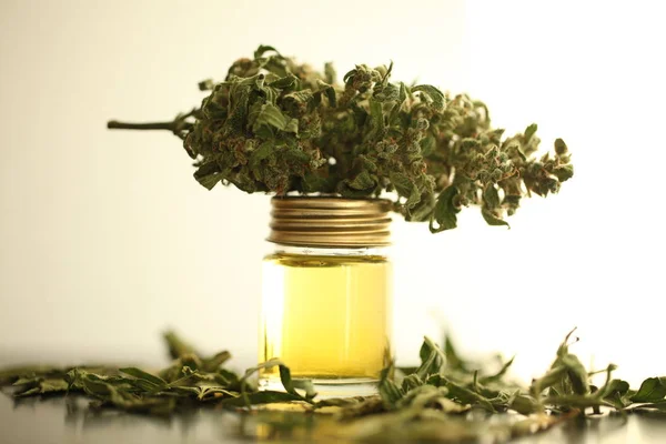 Marihuana Medicinal Aceite Cannabis Cbd — Foto de Stock