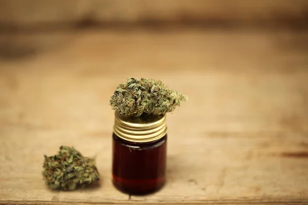Marihuana Medicinal Recreación Cannabis Aceite Cbd — Foto de Stock